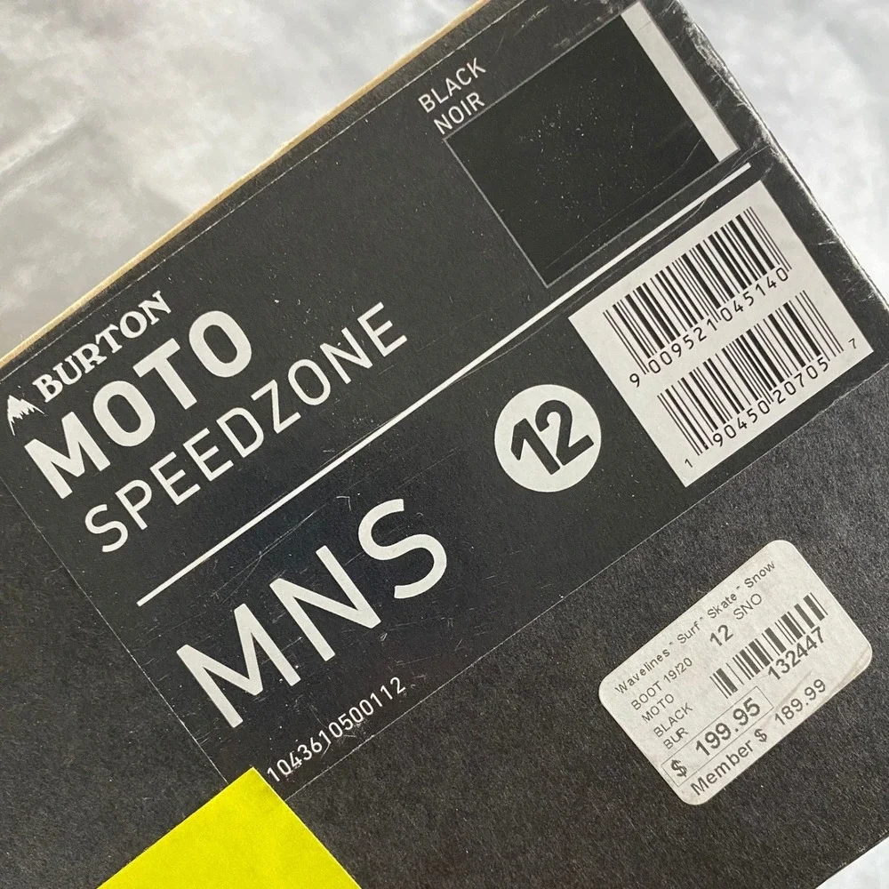 Burton Snowboard Boots Men 12 Black Moto Speedzone Lightweight 10436105001